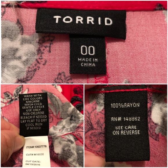 ❌SOLD❌TORRID FLORAL PRINT BUTTON CHALLIS DRESS - Picture 8 of 8